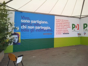 Pannello in ricordo 80 ° di Gramsci