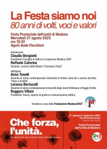 Invito per evento 80° Feste Provinciali dell'Unità